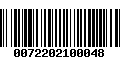 Código de Barras 0072202100048