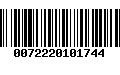 Código de Barras 0072220101744