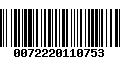 Código de Barras 0072220110753