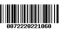 Código de Barras 0072220221060