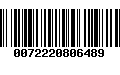 Código de Barras 0072220806489