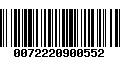 Código de Barras 0072220900552