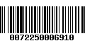 Código de Barras 0072250006910