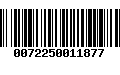 Código de Barras 0072250011877