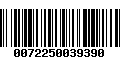 Código de Barras 0072250039390