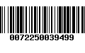 Código de Barras 0072250039499