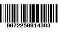 Código de Barras 0072250914383