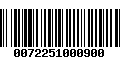 Código de Barras 0072251000900