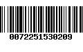 Código de Barras 0072251530209