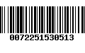 Código de Barras 0072251530513