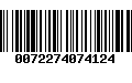 Código de Barras 0072274074124