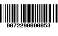 Código de Barras 0072290000053