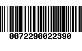 Código de Barras 0072290022390