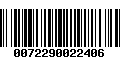 Código de Barras 0072290022406