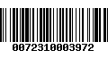 Código de Barras 0072310003972