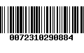 Código de Barras 0072310290884