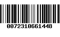 Código de Barras 0072310661448