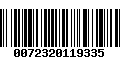 Código de Barras 0072320119335