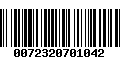 Código de Barras 0072320701042