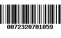 Código de Barras 0072320701059