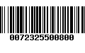 Código de Barras 0072325500800