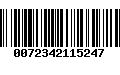 Código de Barras 0072342115247