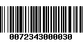 Código de Barras 0072343000030