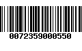 Código de Barras 0072359000550