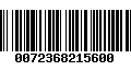 Código de Barras 0072368215600