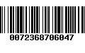Código de Barras 0072368706047