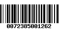 Código de Barras 0072385001262