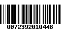 Código de Barras 0072392010448