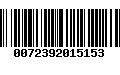 Código de Barras 0072392015153