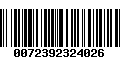 Código de Barras 0072392324026