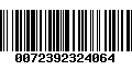 Código de Barras 0072392324064
