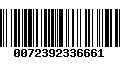 Código de Barras 0072392336661