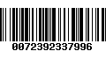 Código de Barras 0072392337996