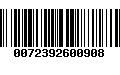 Código de Barras 0072392600908