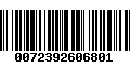Código de Barras 0072392606801