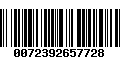 Código de Barras 0072392657728