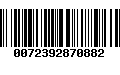 Código de Barras 0072392870882