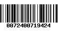 Código de Barras 0072400719424