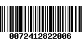 Código de Barras 0072412822006