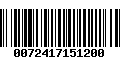 Código de Barras 0072417151200