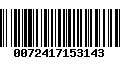 Código de Barras 0072417153143