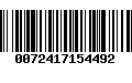 Código de Barras 0072417154492