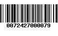 Código de Barras 0072427000079