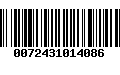 Código de Barras 0072431014086