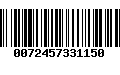 Código de Barras 0072457331150