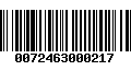 Código de Barras 0072463000217